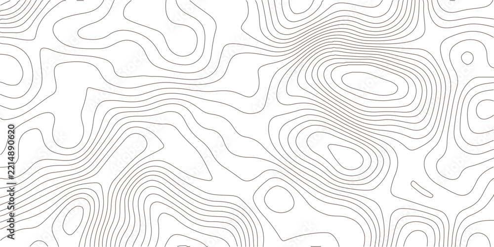 Fototapeta premium Abstract topographic map contour lines pattern background with geography background terrain lines geometric texture