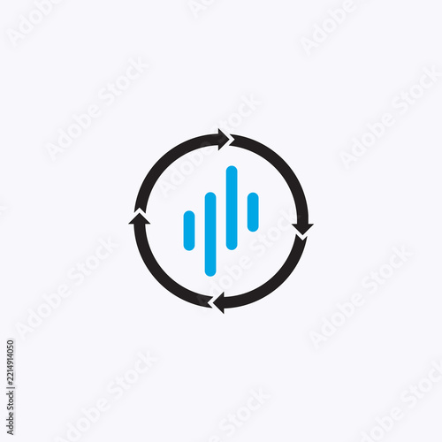 beat music logo simple warm color design template. entertainment icon design inspiration.