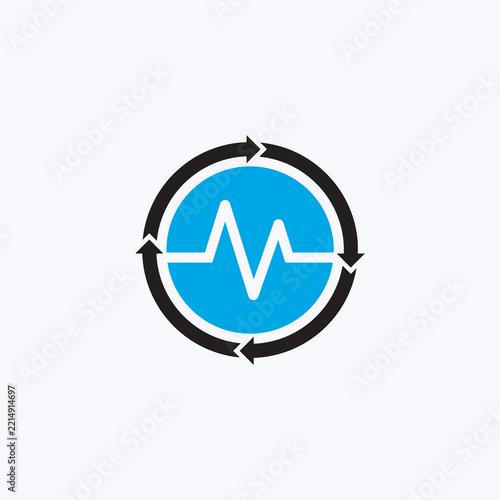 beat pulse logo icon.