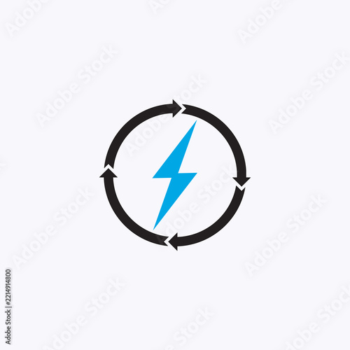 Renewable energy vector symbol isolated on white background.
