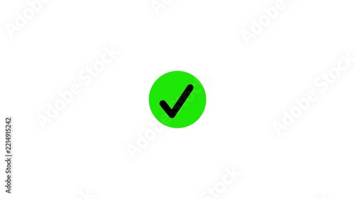 Minimal white check mark icon inside a circular badge with radiating lines on a black background, representing success, approval, verification, confirmation, validation,