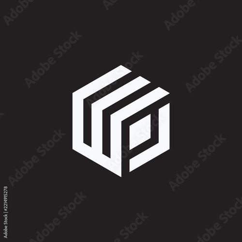 Modern and professional WP initials logo design.