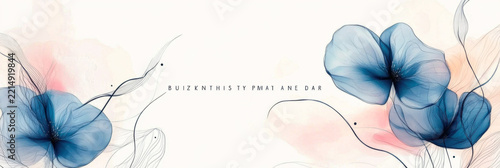 watercolor flower abstract, pastel color floral background watercolor