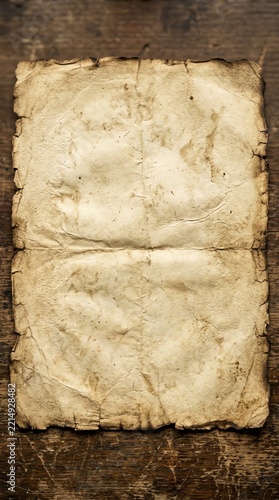 Old Vintage Paper with Torn Edges and Aged Texture for Creative Projects.