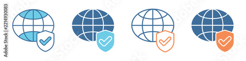Global Security Different Icon Set Simple Style Collection