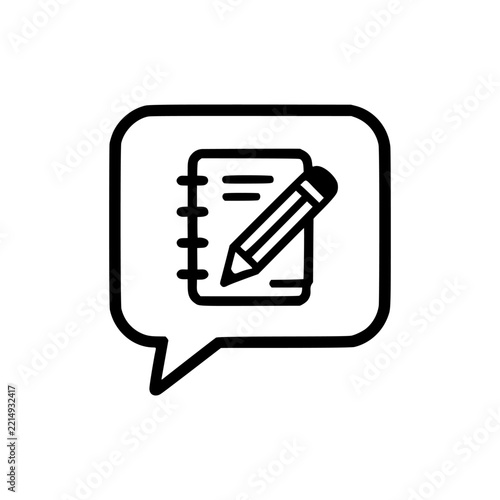 book dialog with bubble vector icon