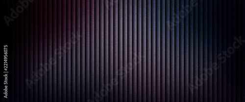 Obraz na plátně Dark purple fluted wall paneling texture, modern vertical ribbed wood slats background, elegant charcoal and violet grooved surface for interior design, moody architectural linear backdrop