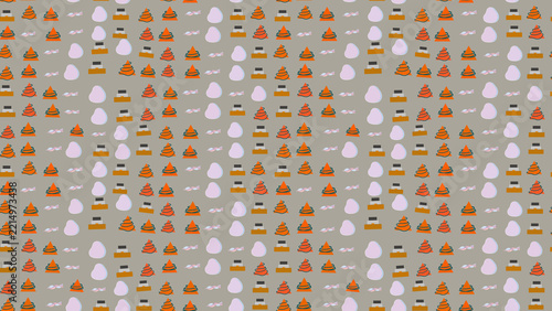 Stylized abstract shapes pattern
