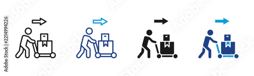 Material Handling Web icon with multiple style collection