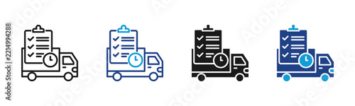 Delivery Schedule Web icon with multiple style collection