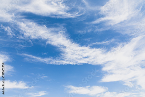 White clouds and blue sky