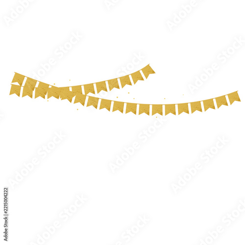 Golden New Year's Eve Bunting