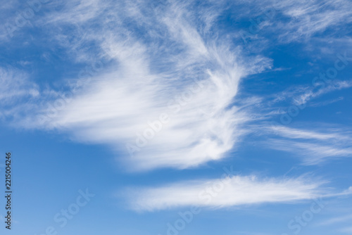 White clouds and blue sky