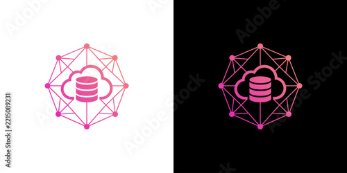 Decentralized Cloud Database Network Technology Logo Icon