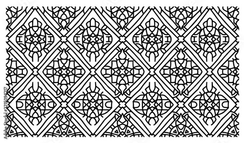 Luxury Ornamental Openwork Geometric Seamless Vector Pattern