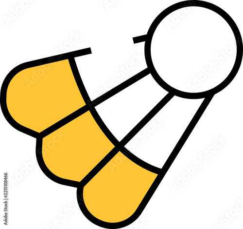Badminton Shuttlecock Icon Vector Illustration