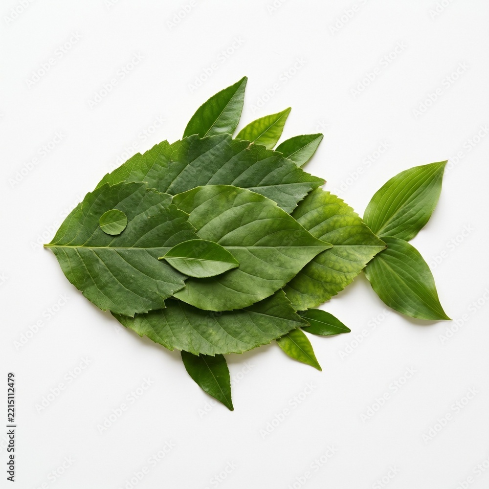 Fototapeta premium Fish Made With Leaf 