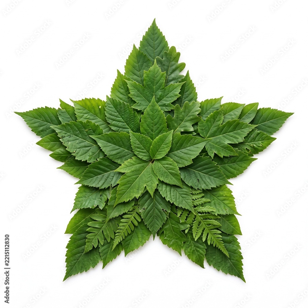 Fototapeta premium Star Made With Leaf 