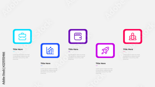 Infographic icons for business, finance, growth, and teamwork