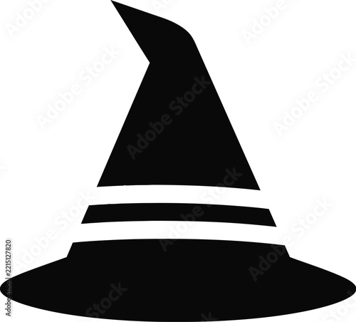 Hat icon magic accessory simple silhouette design for costume