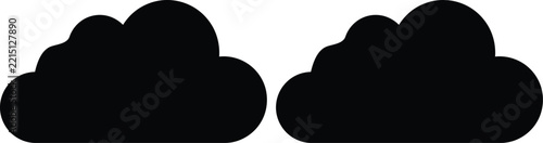 Cloud icon vector weather sky graphic element set meteorology