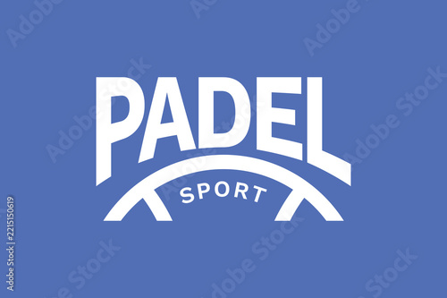 Padel sport logo, Padel court logo design vector