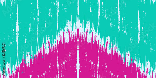 Abstract Diagonal Brushstroke Pattern in Magenta and Teal With Retro Grunge Texture