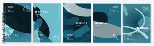 Spectrum angle mailshot medical abstract geometric a4 poster. drab dynamics, journal magazine, contemporary promotion, infographic stylish vector medical background illustration
