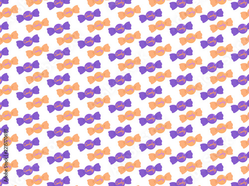 4:3 ハロウィンの２色キャンディパターン壁紙☆png