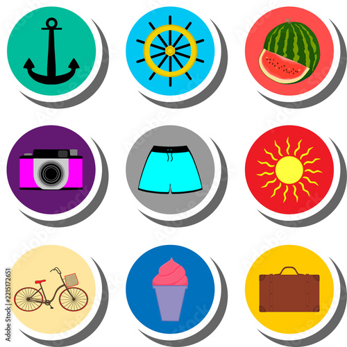 Set symbols for color game buttons
