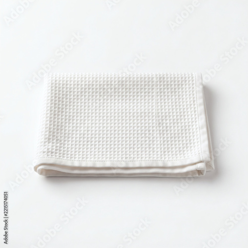 Blank Linen Kitchen Towel - Flat Lay Mockup
