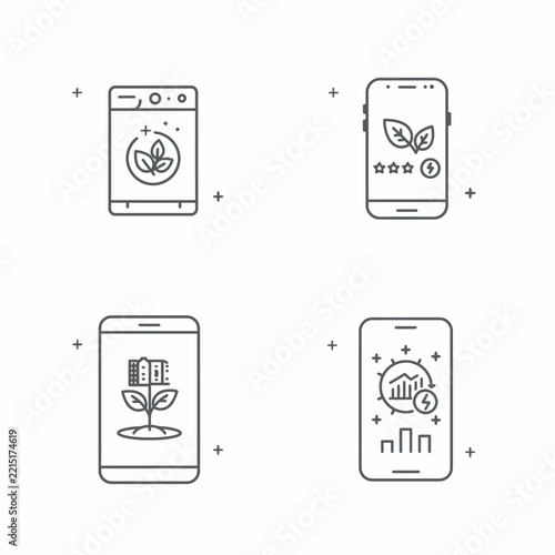 EcoFriendly App Icons Sustainable Technology and Green Investment.