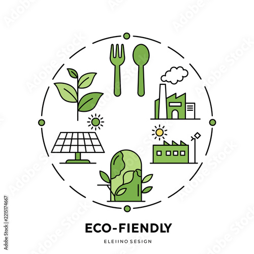 EcoFriendly Circular Design with Green Energy and Sustainable Practices.