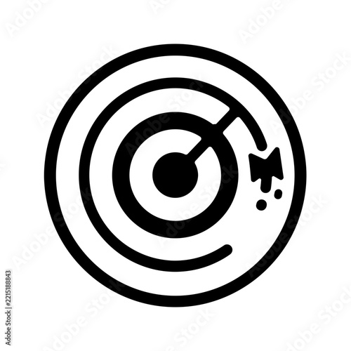 Cyber Attack Detection Icon - Radar Scanning Security Threat Alert Glyph Vector