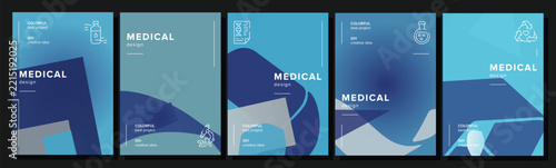 Business blocking brochure medical abstract geometric a4 poster. mobile science, agency shades, aesthetic webpage, different warm vector medical background illustration