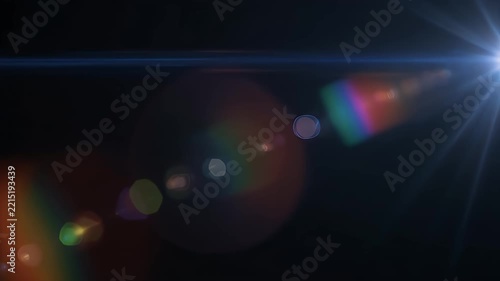 Vibrant lens flares create a dynamic and energetic visual effect.