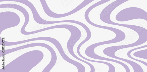 Abstract groovy wavy lines pattern featuring smooth flowing lavender stripes creating a minimalist modern background design illustration for printing packaging, wallpaper, and web design.