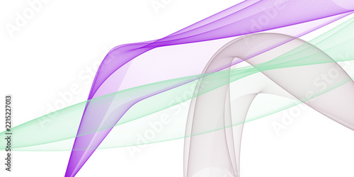 Abstract background with flowing purple and green lines isolated on transparent background