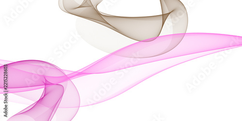 Abstract flowing lines of brown and pink curves creating dynamic motion and texture, isolated on transparent background