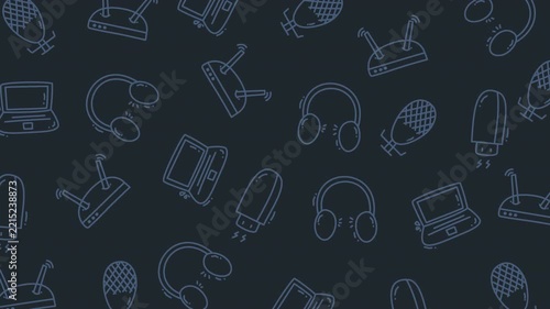 seamless pattern broadcasting video animation motion
