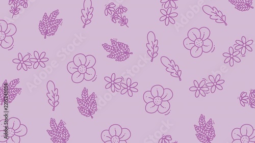 seamless floral pattern Animation video symbol plant and flower 