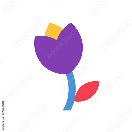 Stylized purple flower illustration