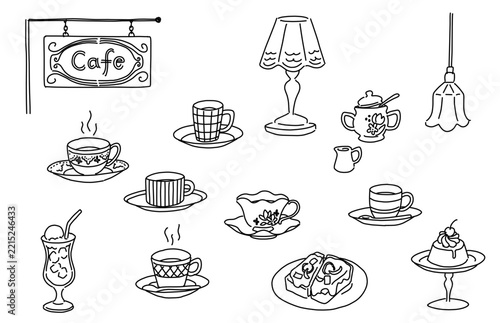 懐かしい喫茶店のメニューイラスト