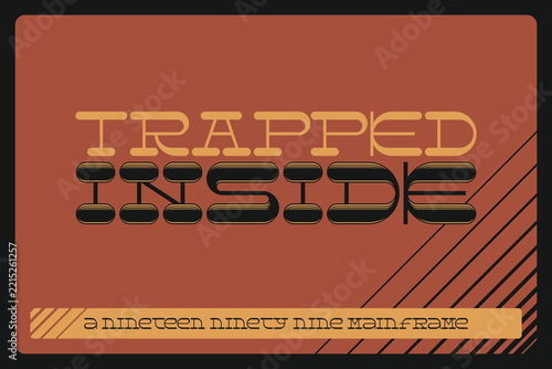 Vector lettering poster in old-school style with text quote