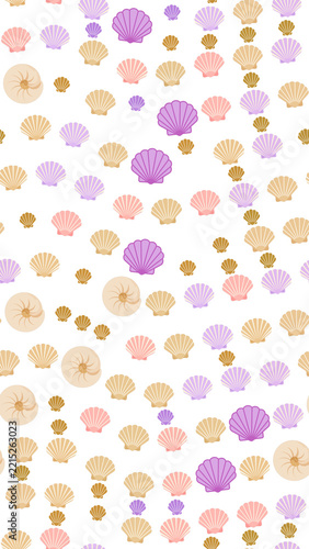 Seashell Pattern with Various Colors
