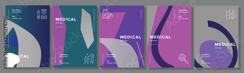 Rich futurism mailshot medical abstract geometric a4 poster. product shape, vector arrangement, office application, bundle motion vector medical background illustration