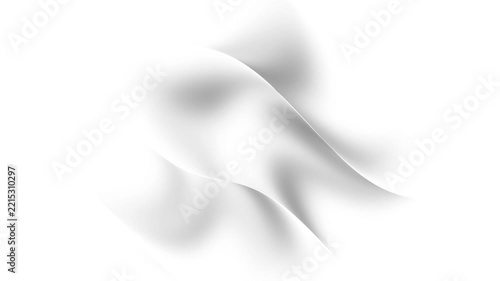 minimal white abstract flowing waves motion background.