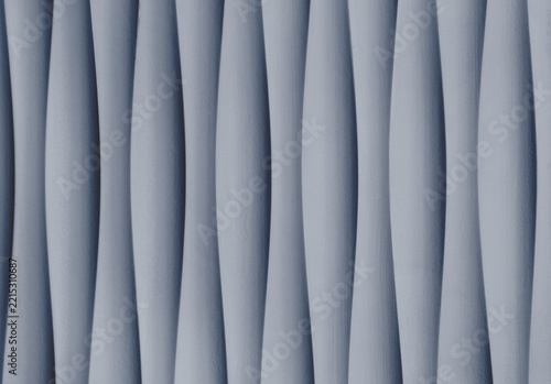 Modern minimalist wavy pattern background with sensory light and shadow, abstract monochromatic geometric wall texture with elegant fluid vertical lines
