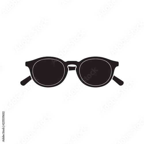 Sun glasses silhouette isolated on white background. Glasses icon vector illustration.Adobe Illustrator Artwork