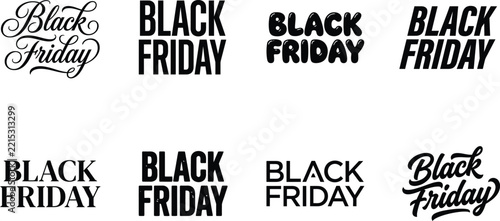 Black Friday sale shopping discounts logo designs
